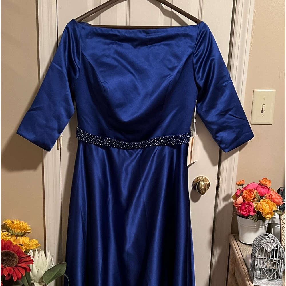 Satin Tea Length Dress